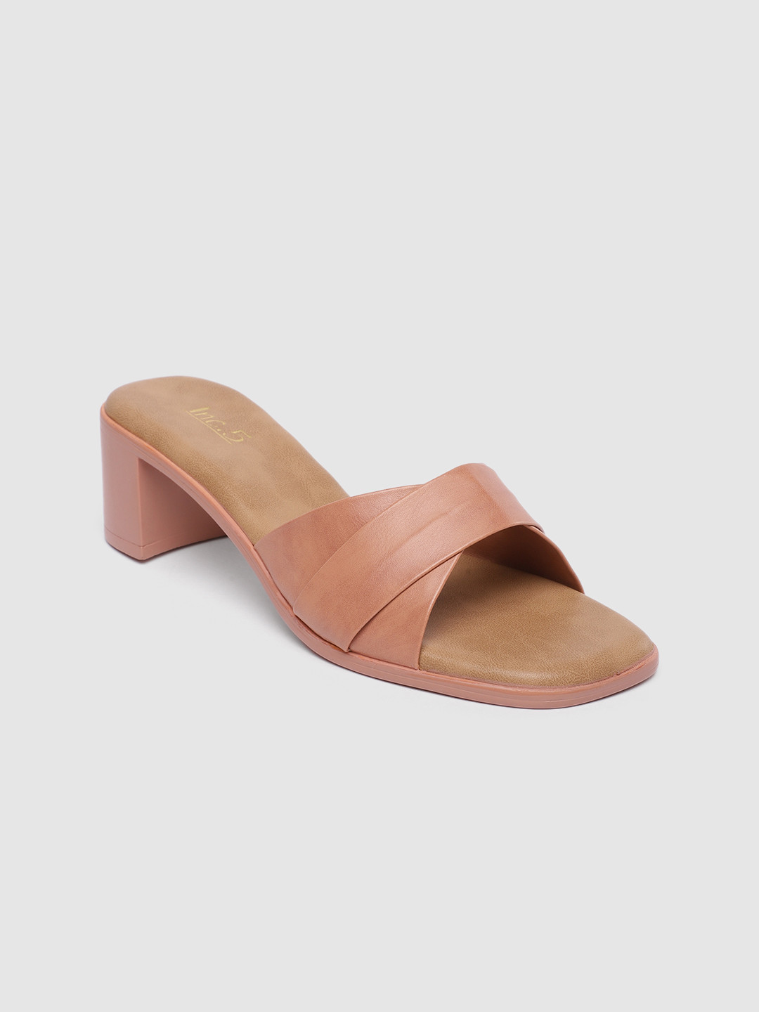 

Inc 5 Women Peach-Coloured Block Sandals
