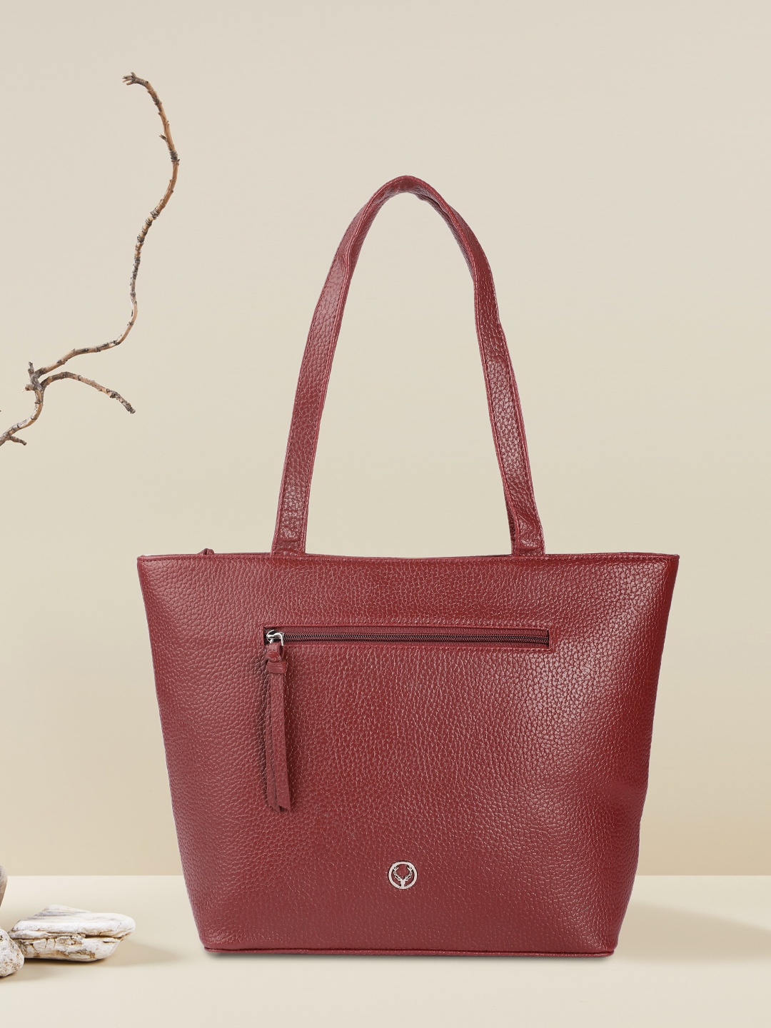 

Allen Solly Burgundy Textured Shoulder Bag