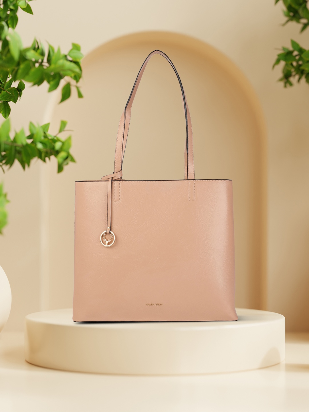 

Allen Solly Nude-Coloured Solid Shoulder Bag