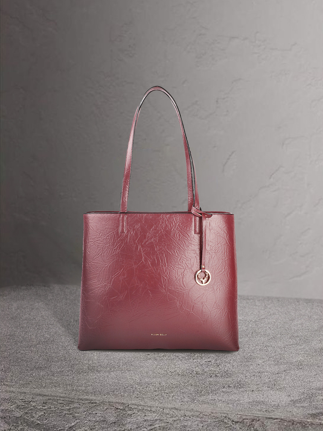 

Allen Solly Burgundy Textured Shoulder Bag