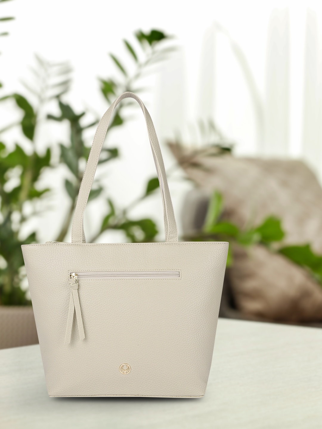 

Allen Solly Cream-Coloured Solid Shoulder Bag