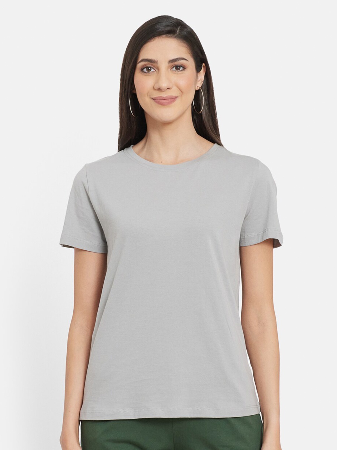 

UNMADE Women Grey Organic Cotton T-shirt