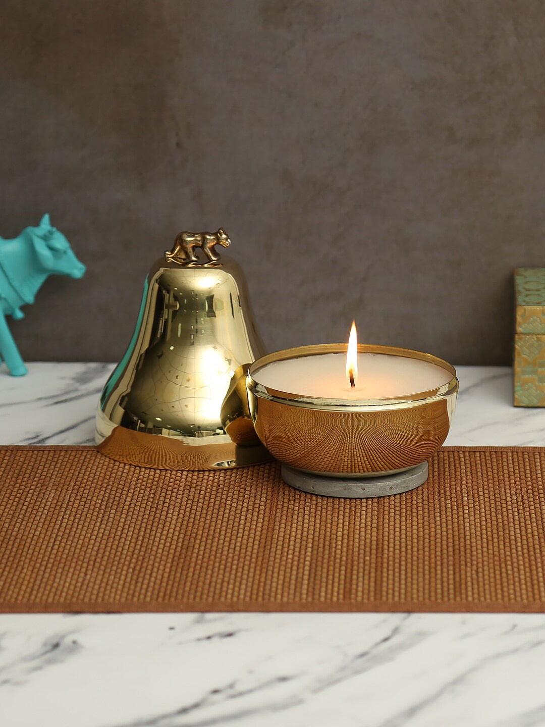 

India Circus by Krsnaa Mehta Gold-Toned Pear Candles