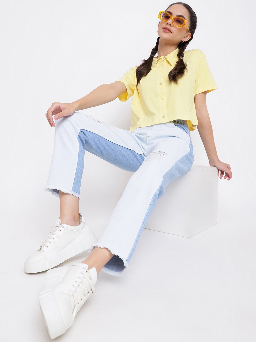 

Belliskey Women Yellow Polo Collar T-shirt