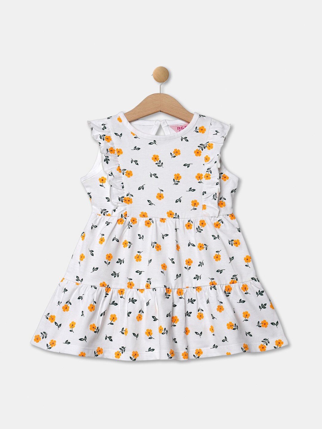 

R&B Girls White Midi sleeveless Dress