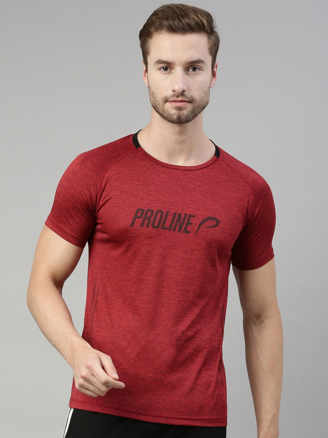 

Proline Active Men Red Typography Printed T-shirt