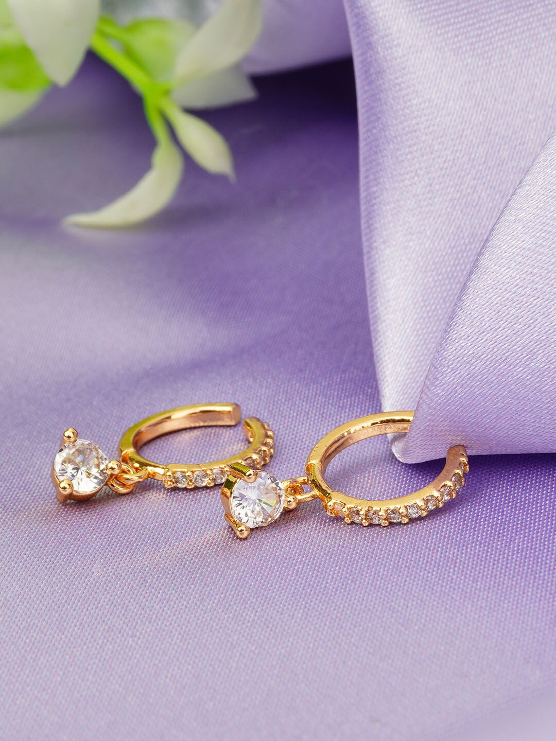 

Urmika Women Gold-Plated Classic Hoop Earrings