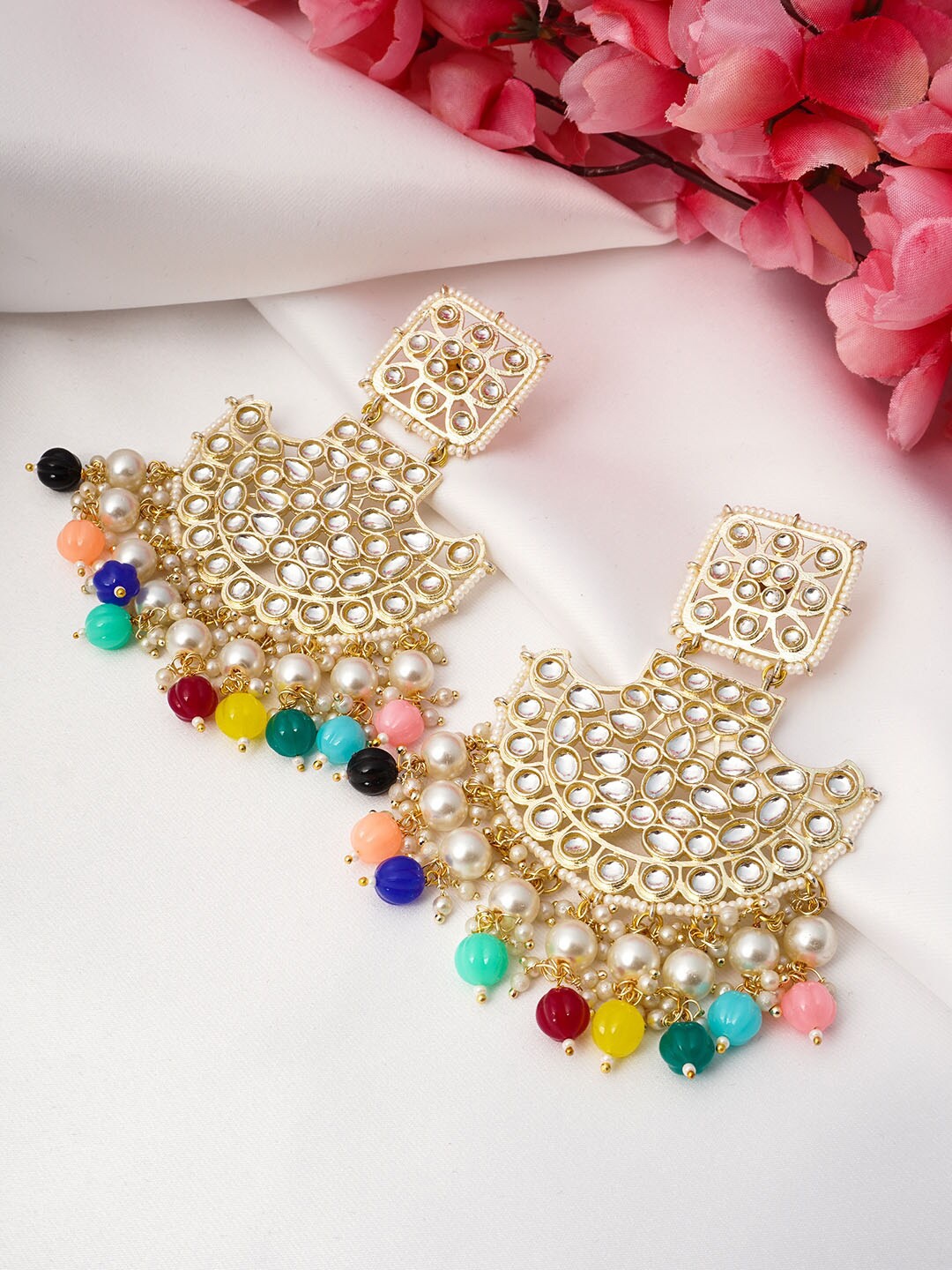 

Urmika Multicoloured Classic Chandbalis Earrings, Multi
