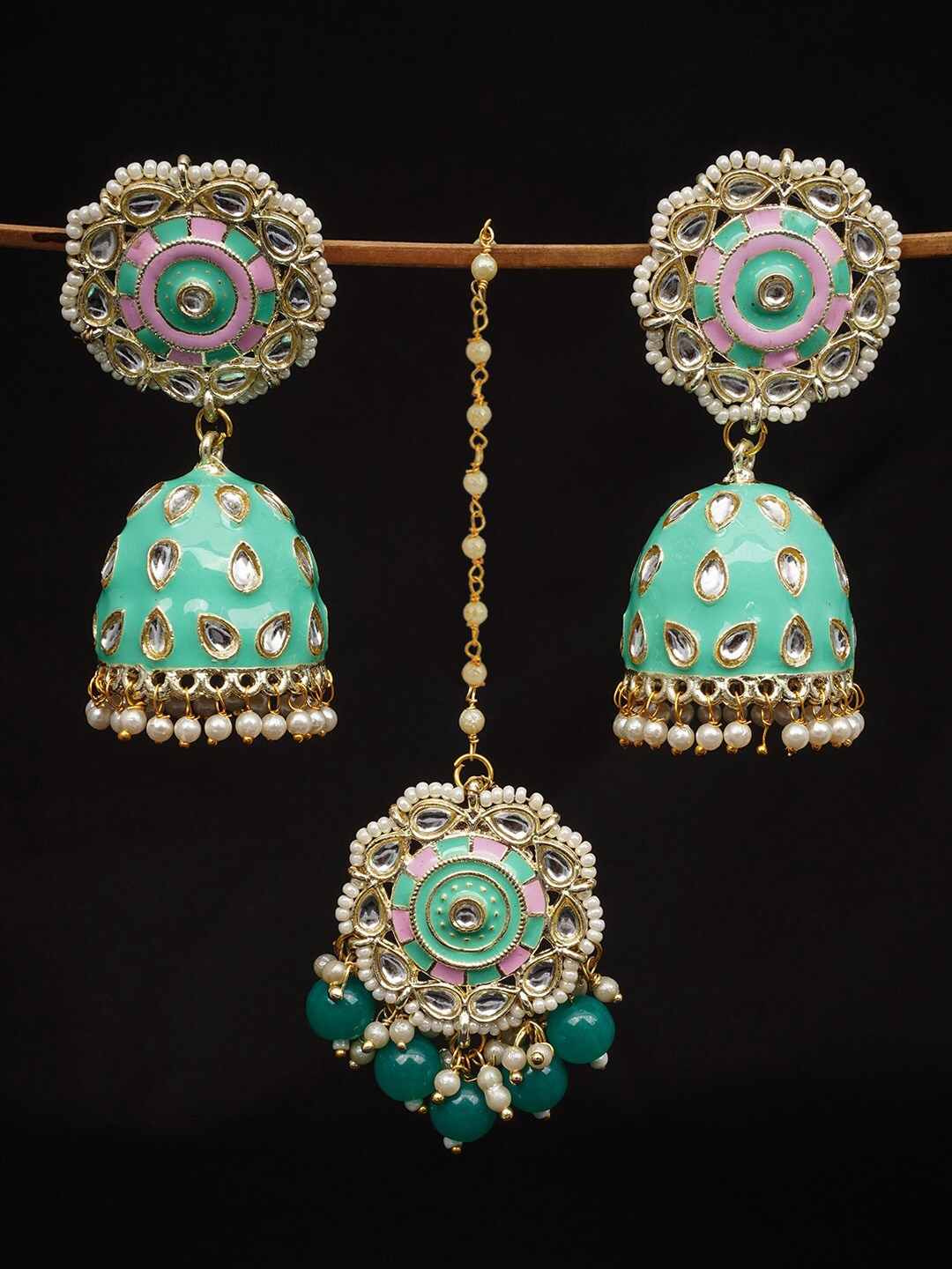 

Urmika Blue Classic Jhumkas Earrings