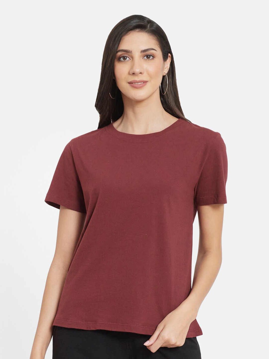 

UNMADE Women Brown Organic Cotton T-shirt