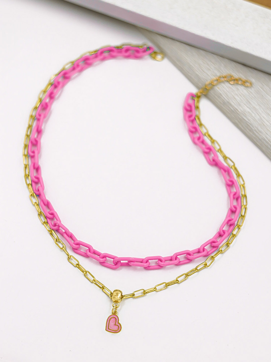 

Bellofox Pink & Gold-Toned Body Chain Necklace