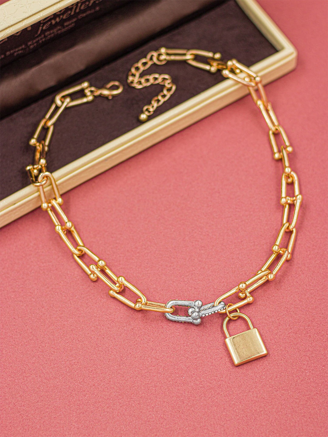 

Bellofox Gold-Toned & Silver-Toned Gold-Plated Necklace