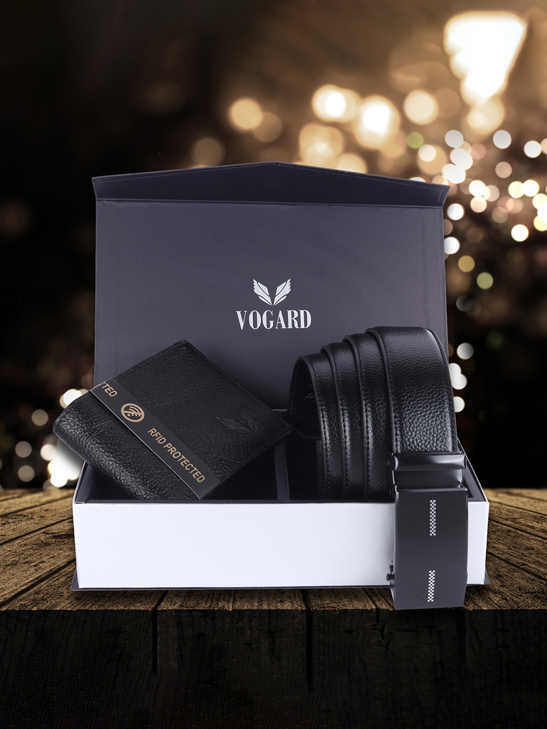 

VOGARD Men Black PU Belt
