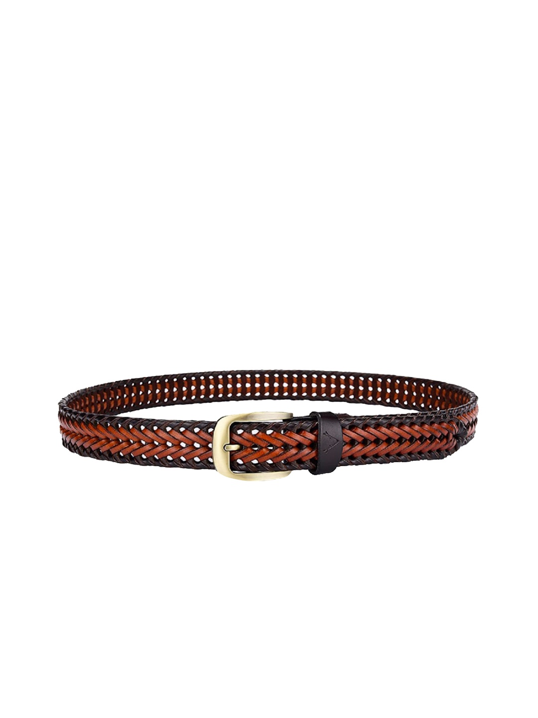 

VOGARD Men Brown Braided Leather Belt