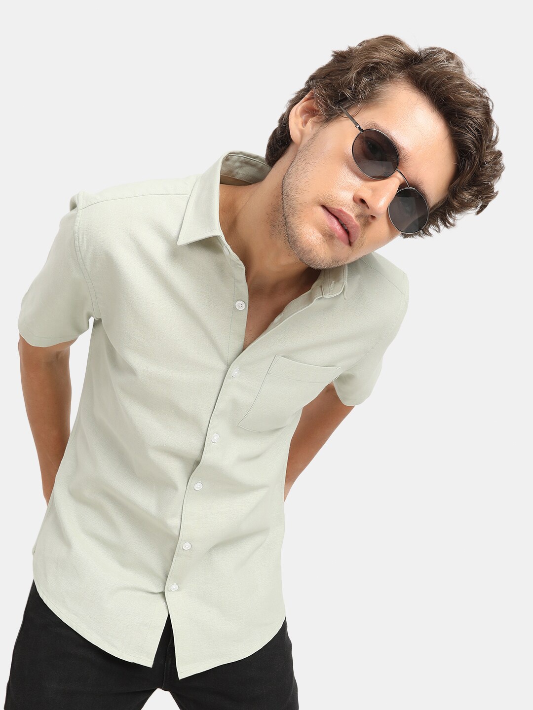 

VASTRADO Men Off White Relaxed Casual Shirt