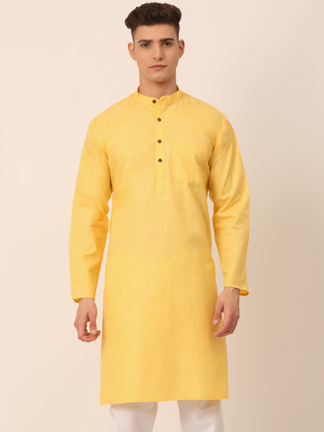 

Jompers Men Yellow Thread Work Kurta