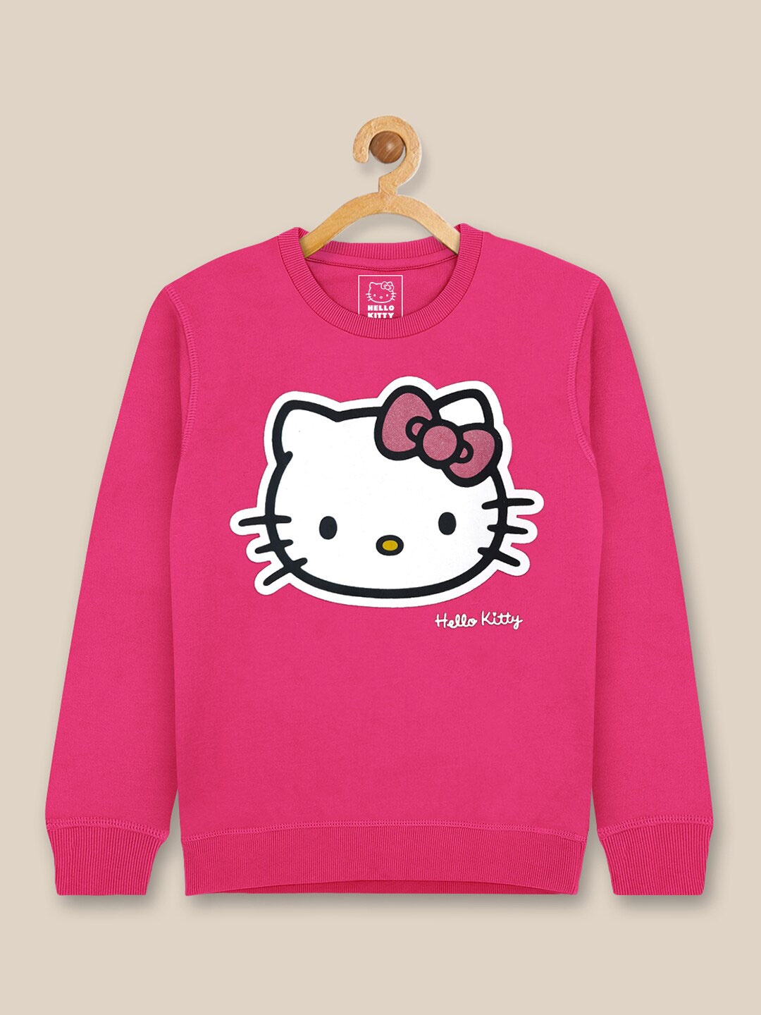 

Kids Ville Girls Pink Hello Kitty Printed Sweatshirt