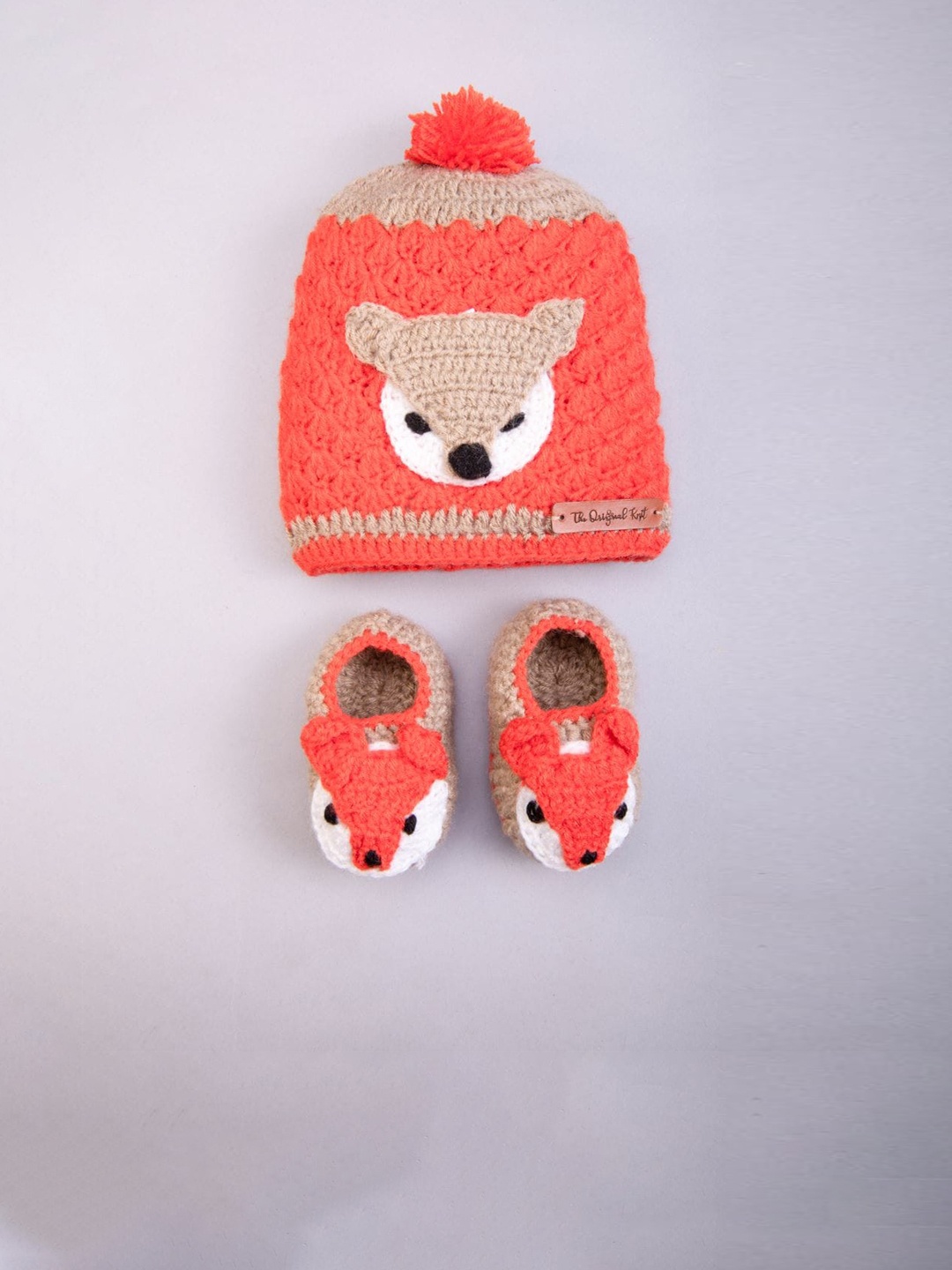 

The Original Knit Unisex Kids Orange & White Beanie