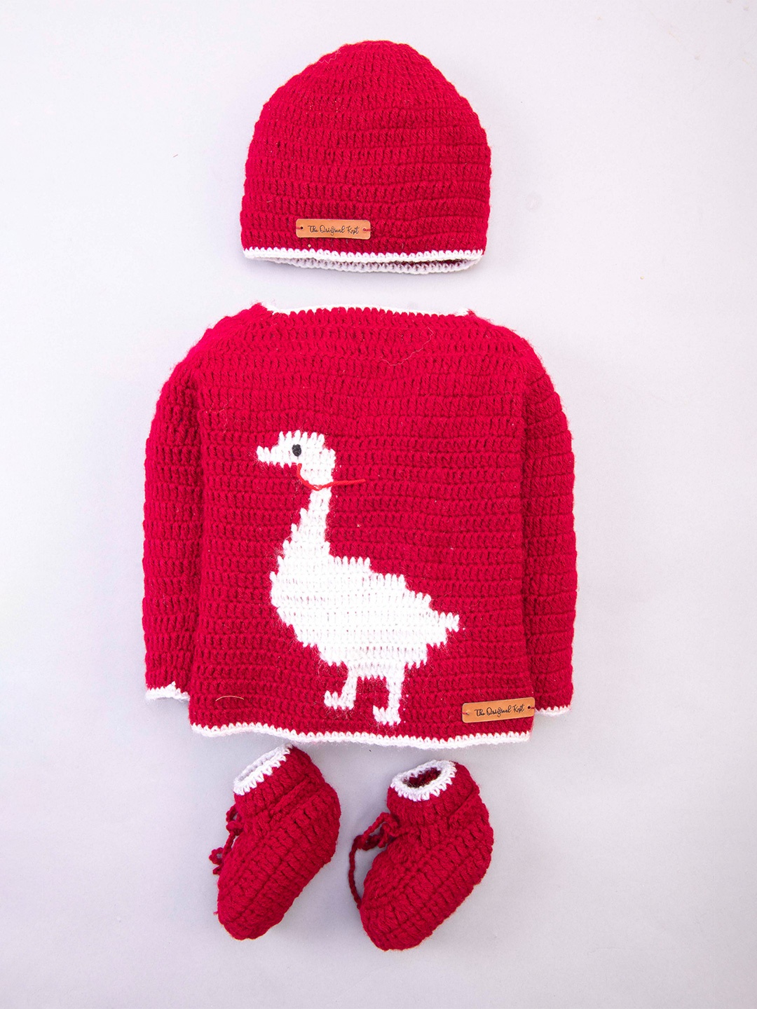 

The Original Knit Unisex Kids Maroon & White Pullover