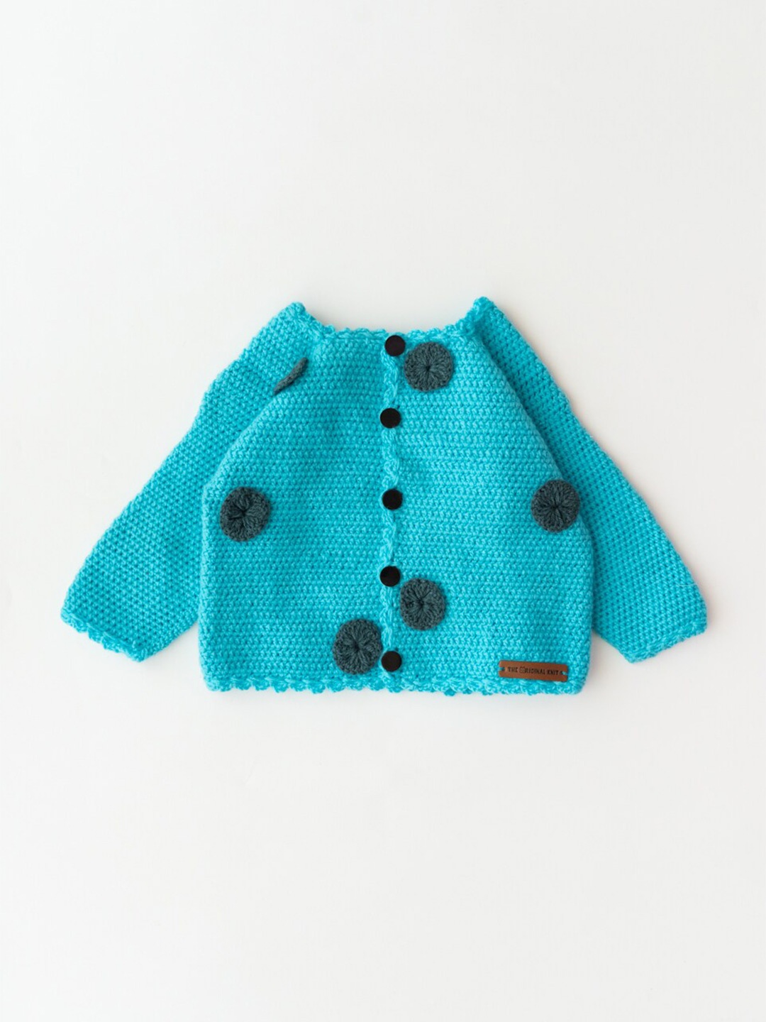 

The Original Knit Kids Blue Self Design Cardigan