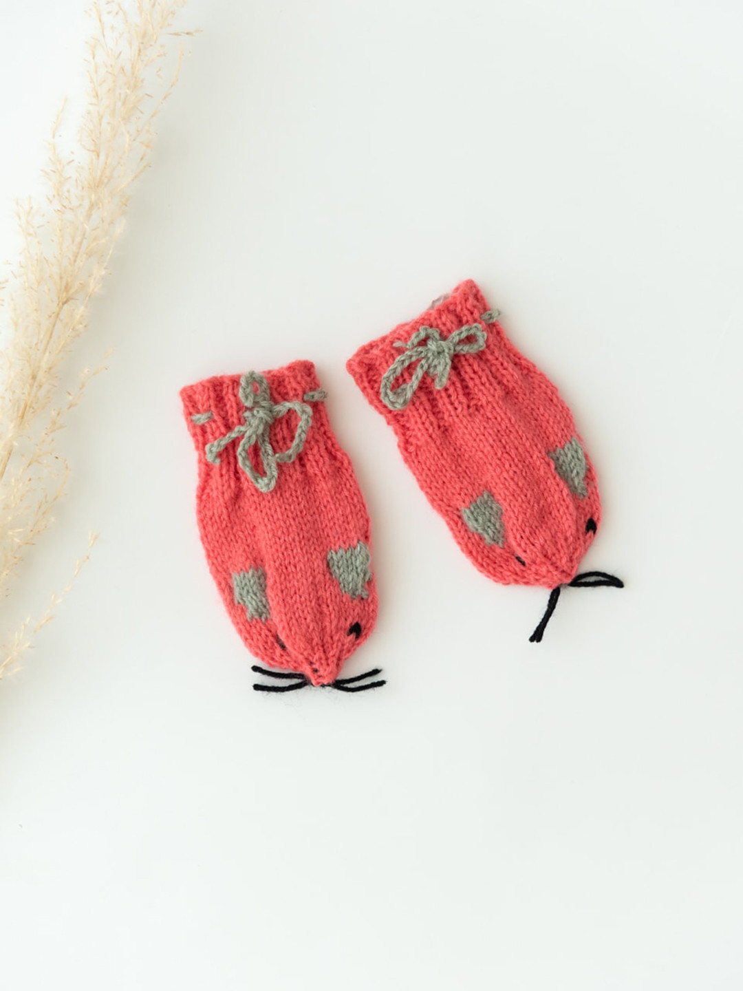 

The Original Knit Infant Girls Pink Patterned & Knitted Mittens