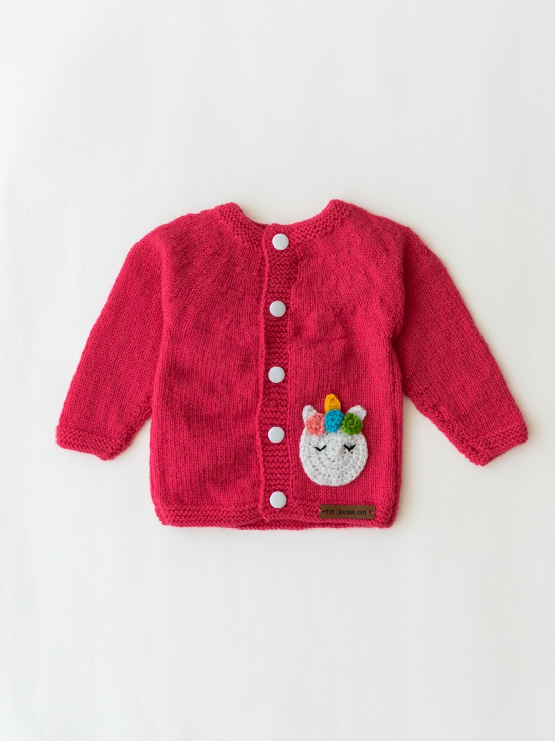 

The Original Knit Girls Magenta Cardigan