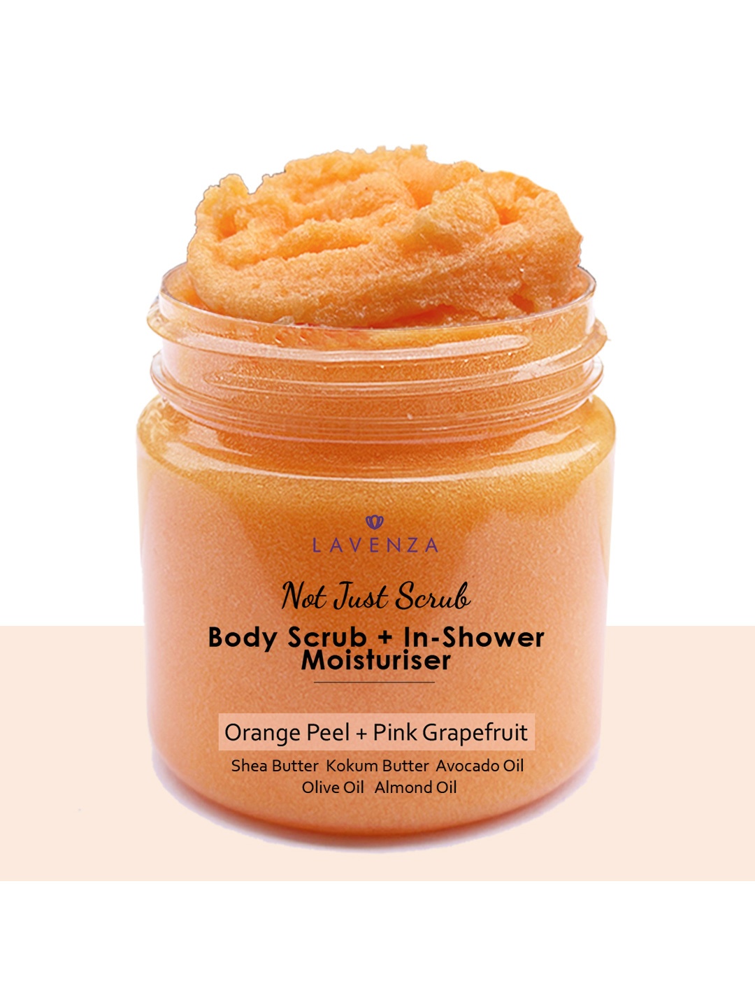 

LAVENZA Freshly Whipped Body Scrub & In-Shower Moisturiser - Orange Peel & Grapefruit-250g