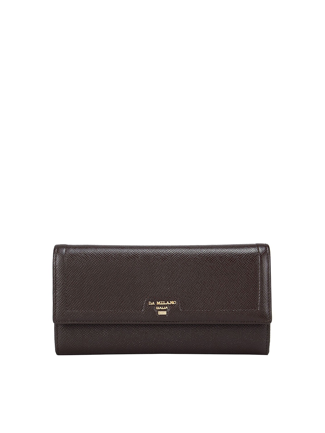 

Da Milano Women Brown Textured Leather Three Fold Wallet