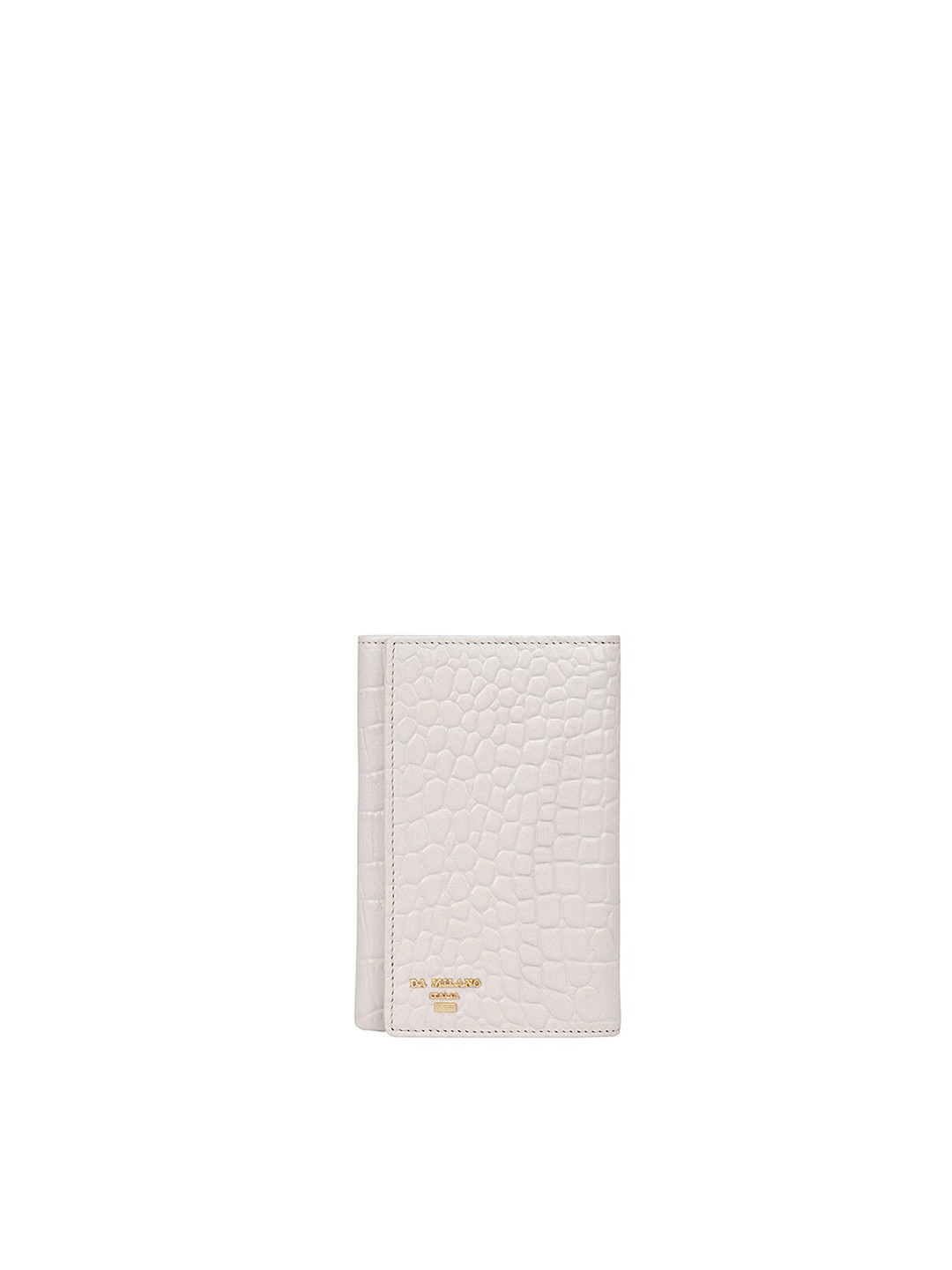 

Da Milano Women White Textured Leather Three Fold Wallet