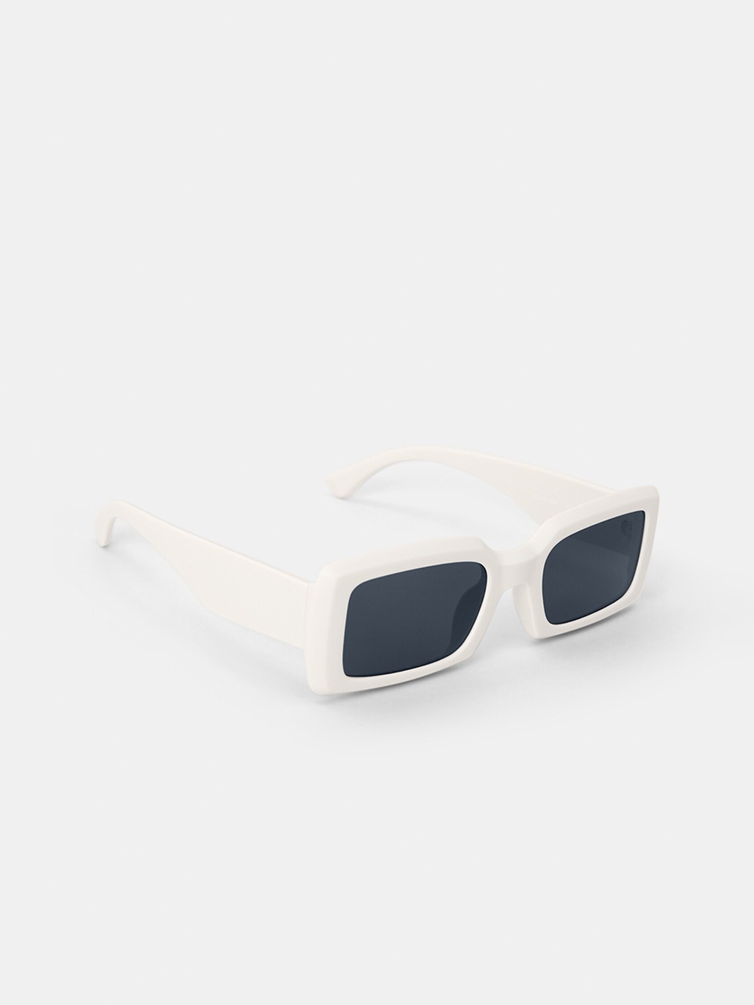 

20Dresses Women Black Lens & White Rectangle Sunglasses