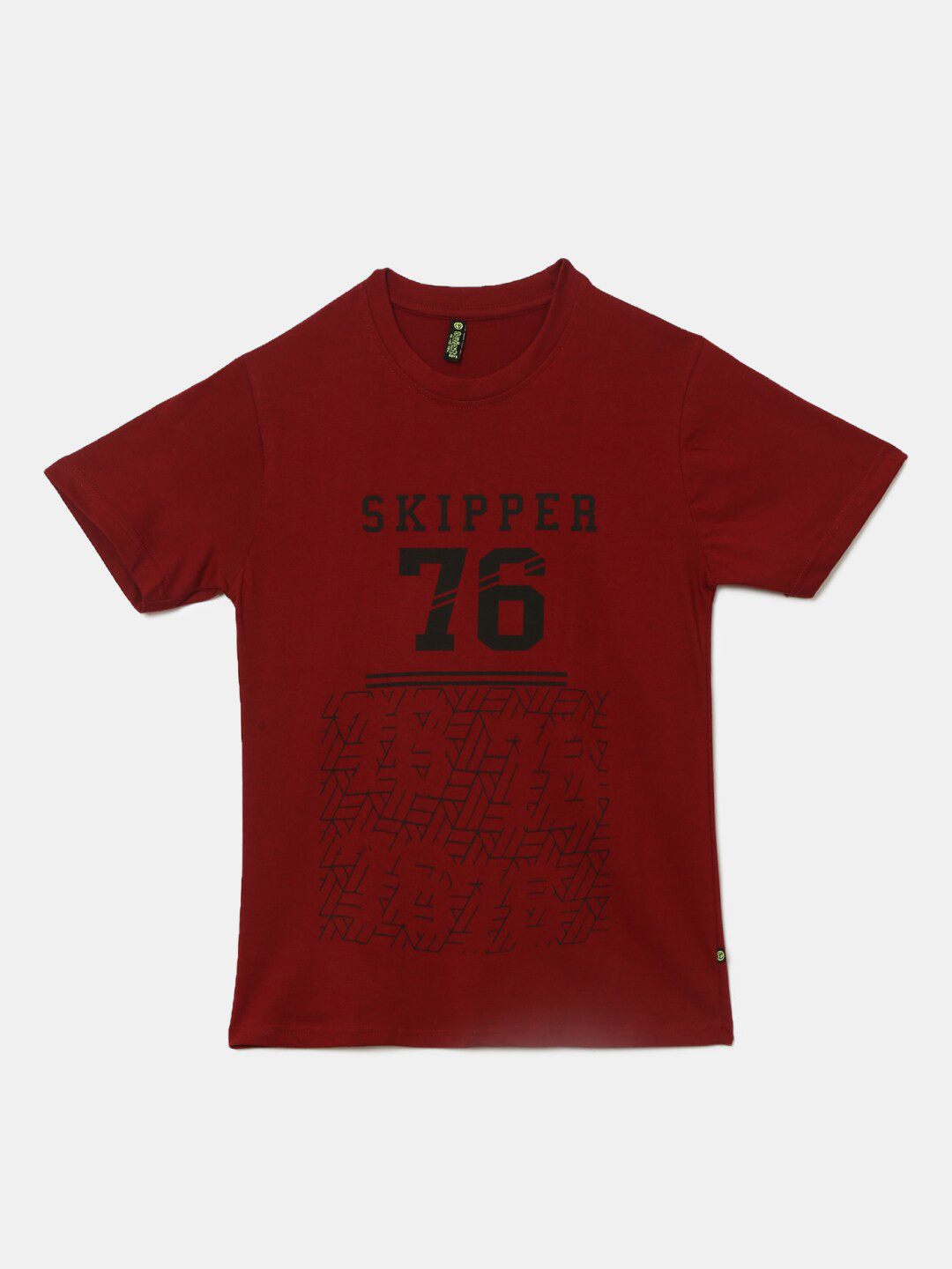 

V-Mart Boys Maroon Typography Printed T-shirt