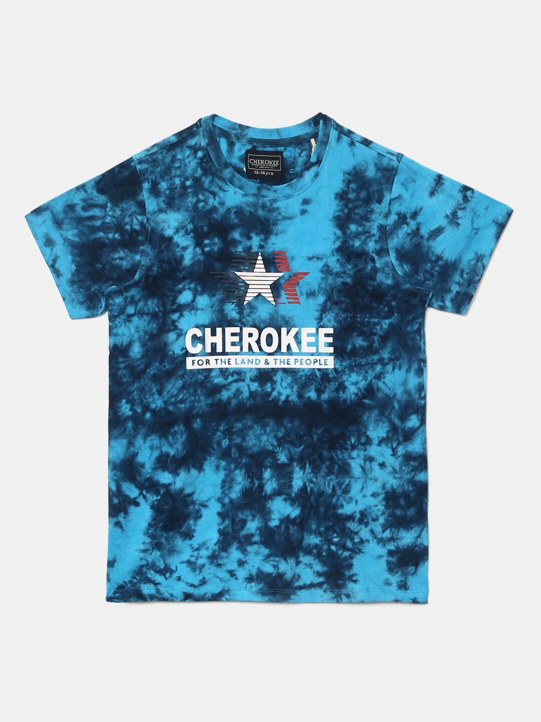 

V-Mart Boys Blue Printed Cotton T-shirt