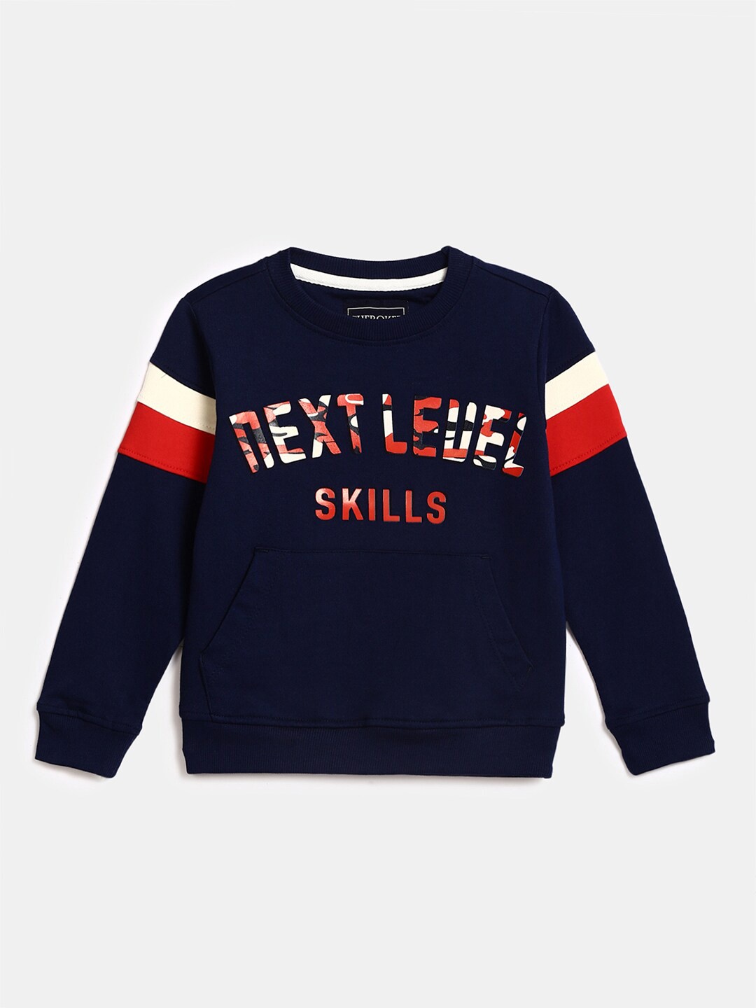 

V-Mart Boys Navy Blue & Red Sports Printed T-shirt