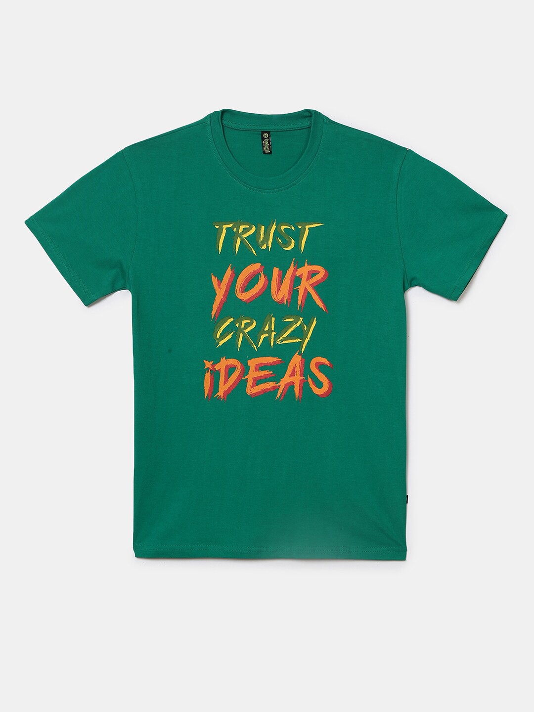 

V-Mart Boys Green Typography Printed T-shirt