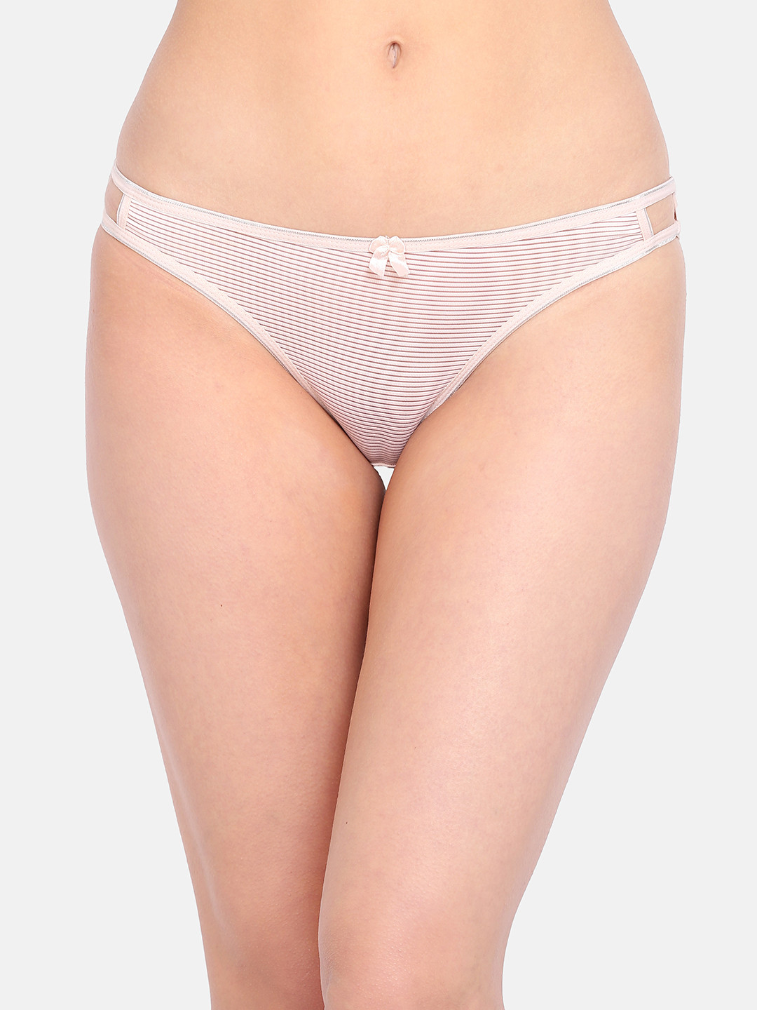 

LOTUSLEAF Women Peach-Colored Striped Briefs