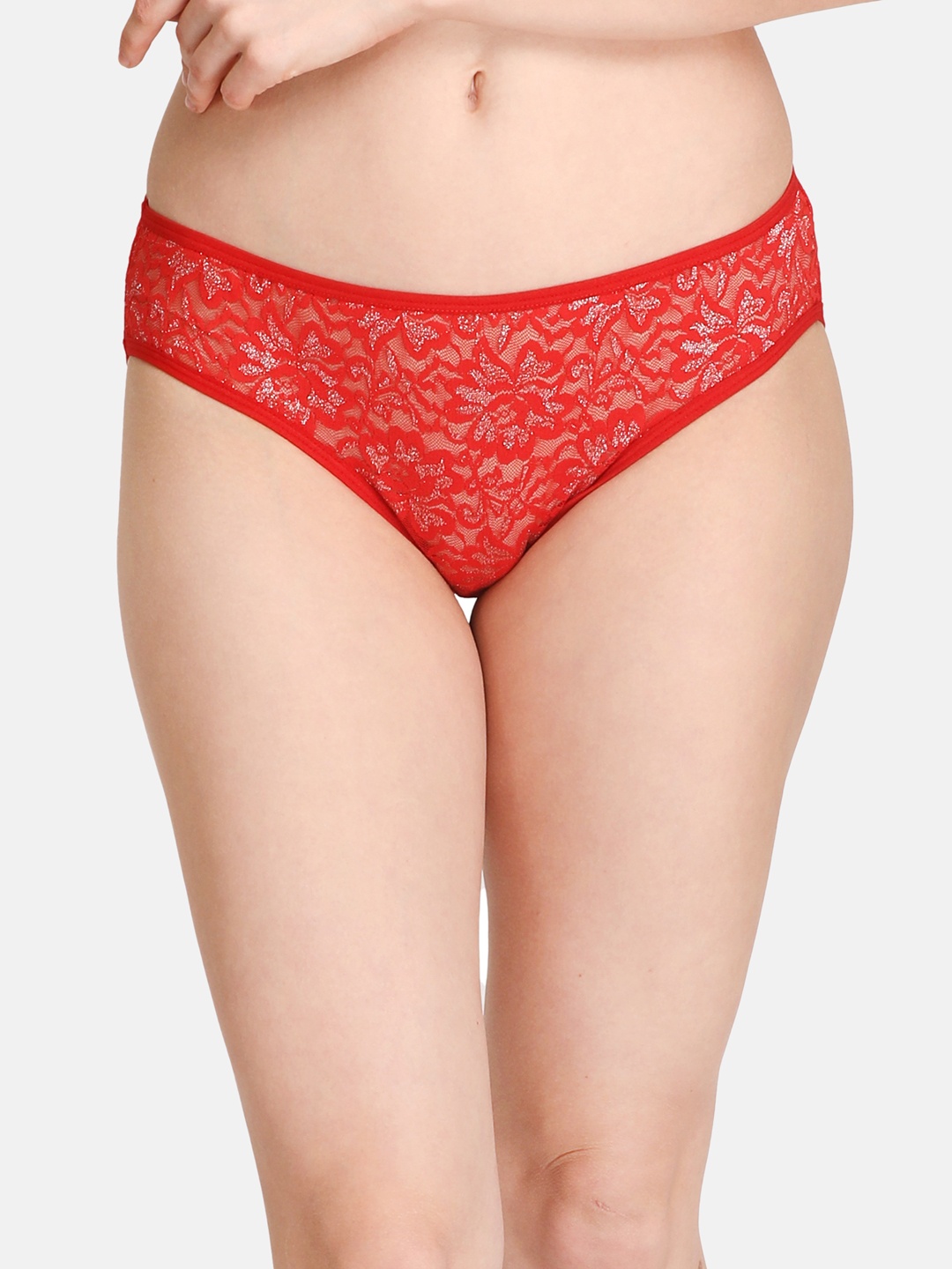 

LOTUSLEAF Women Maroon Self Design Full Coverage Bridal Bikini Briefs