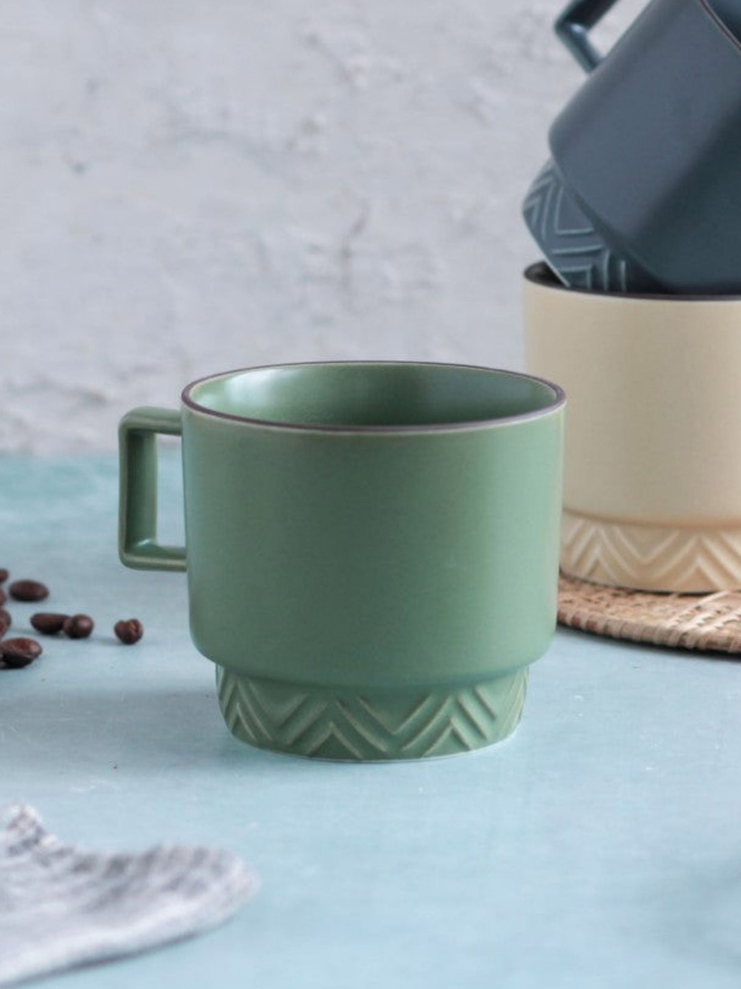 

Nestasia Green Ceramic Cup For Coffee