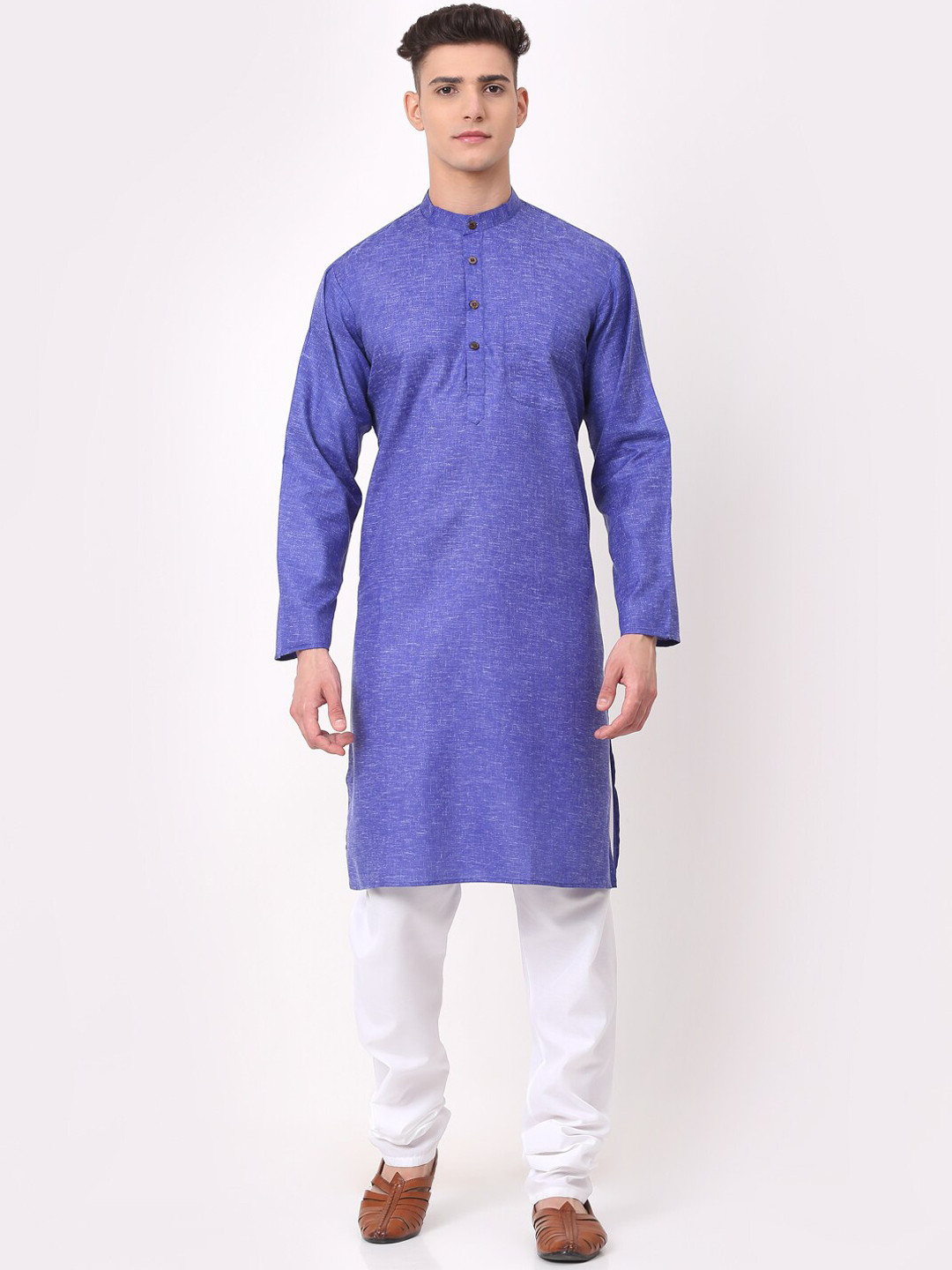 

Jompers Men Blue Pure Cotton Kurta with Pyjamas