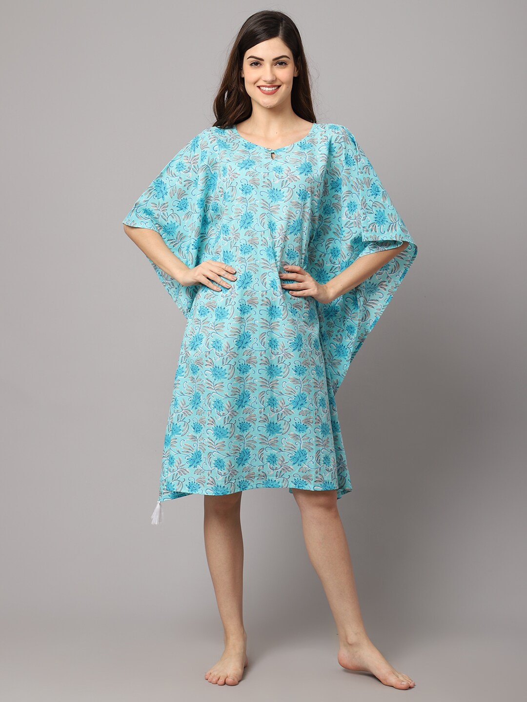 

Shararat Blue Printed Nightdress