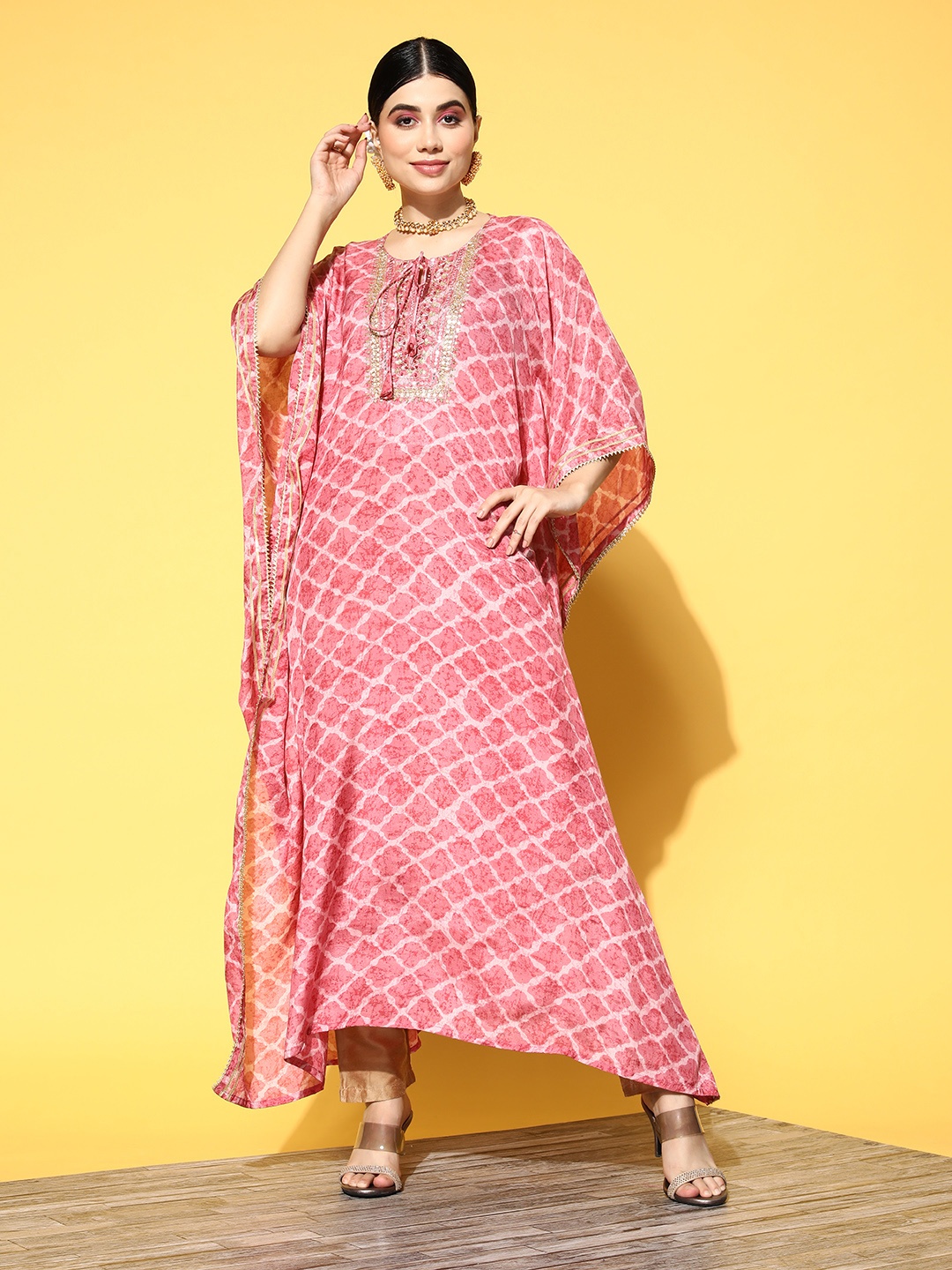 

ZOLA Women Pink Modal Craft Culture Kurta