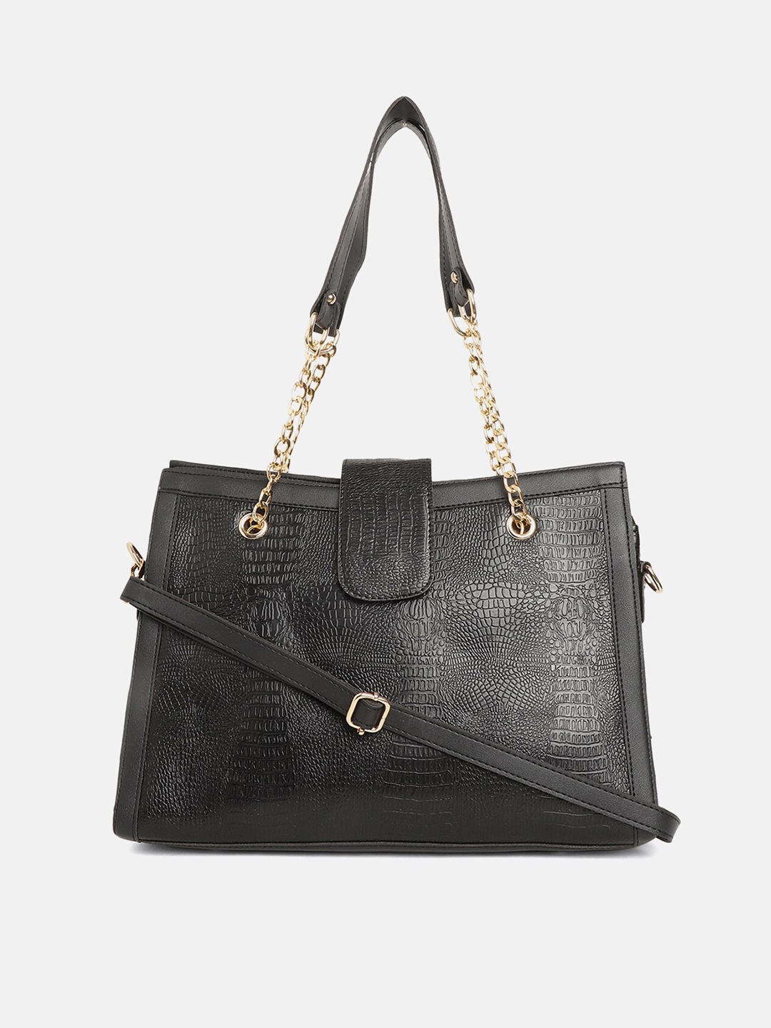 

Miaz Lifestyle Brown Leather Structured Shoulder Bag