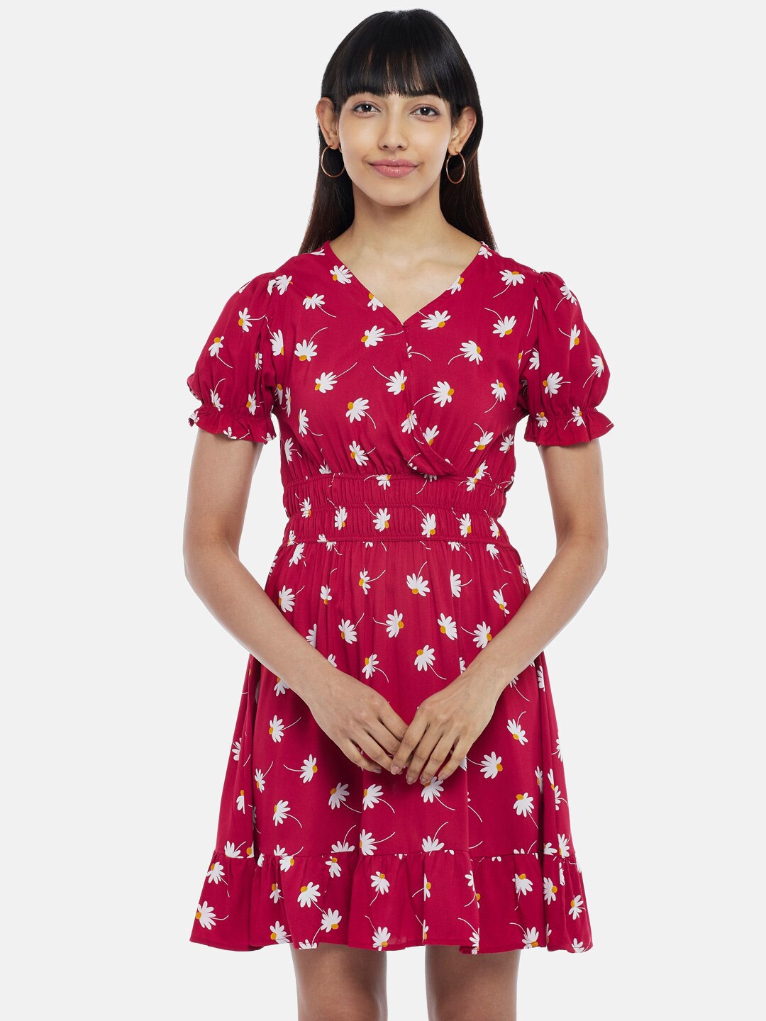 

People Women Red & White Floral Dress