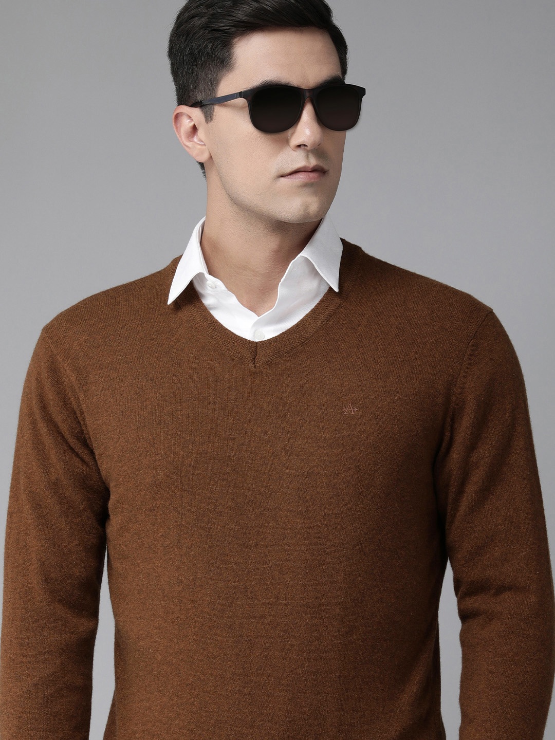

Arrow Men Solid Pullover, Brown