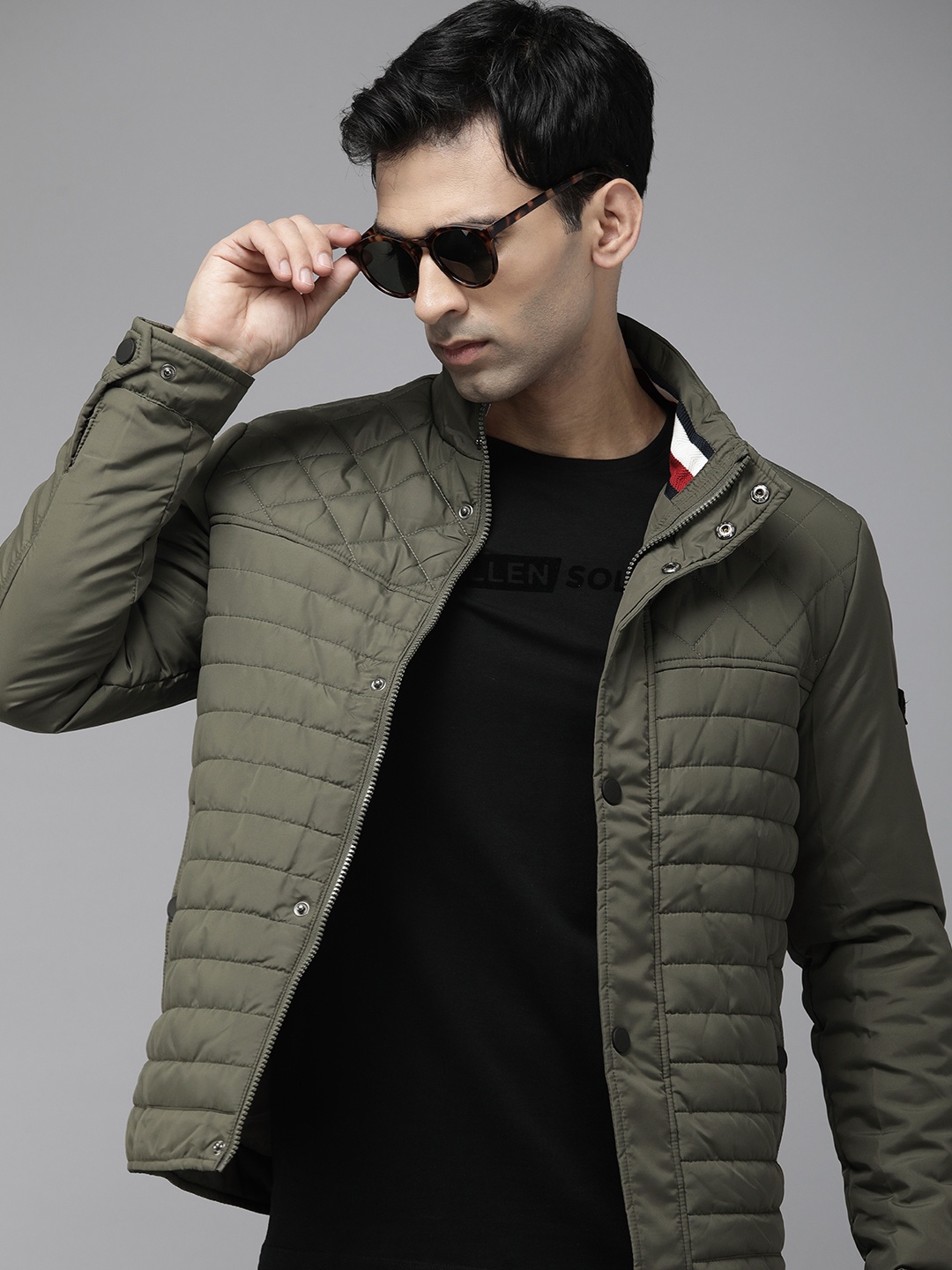 

Arrow Solid Lightweight Quilted Jacket, Olive