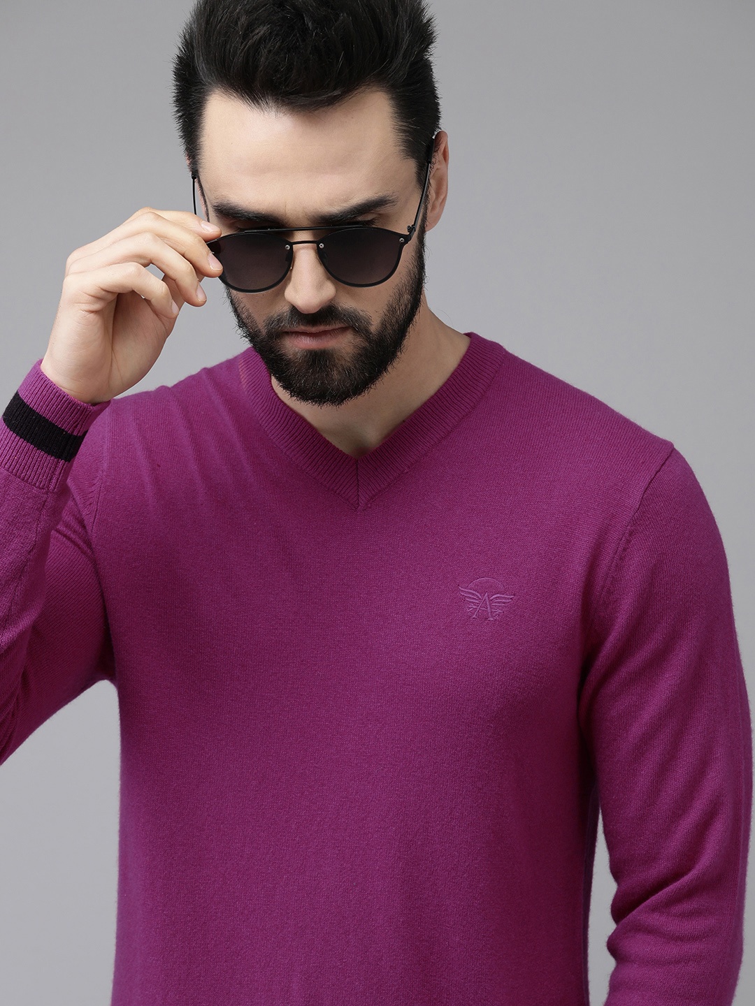 

Arrow Men Magenta Pullover