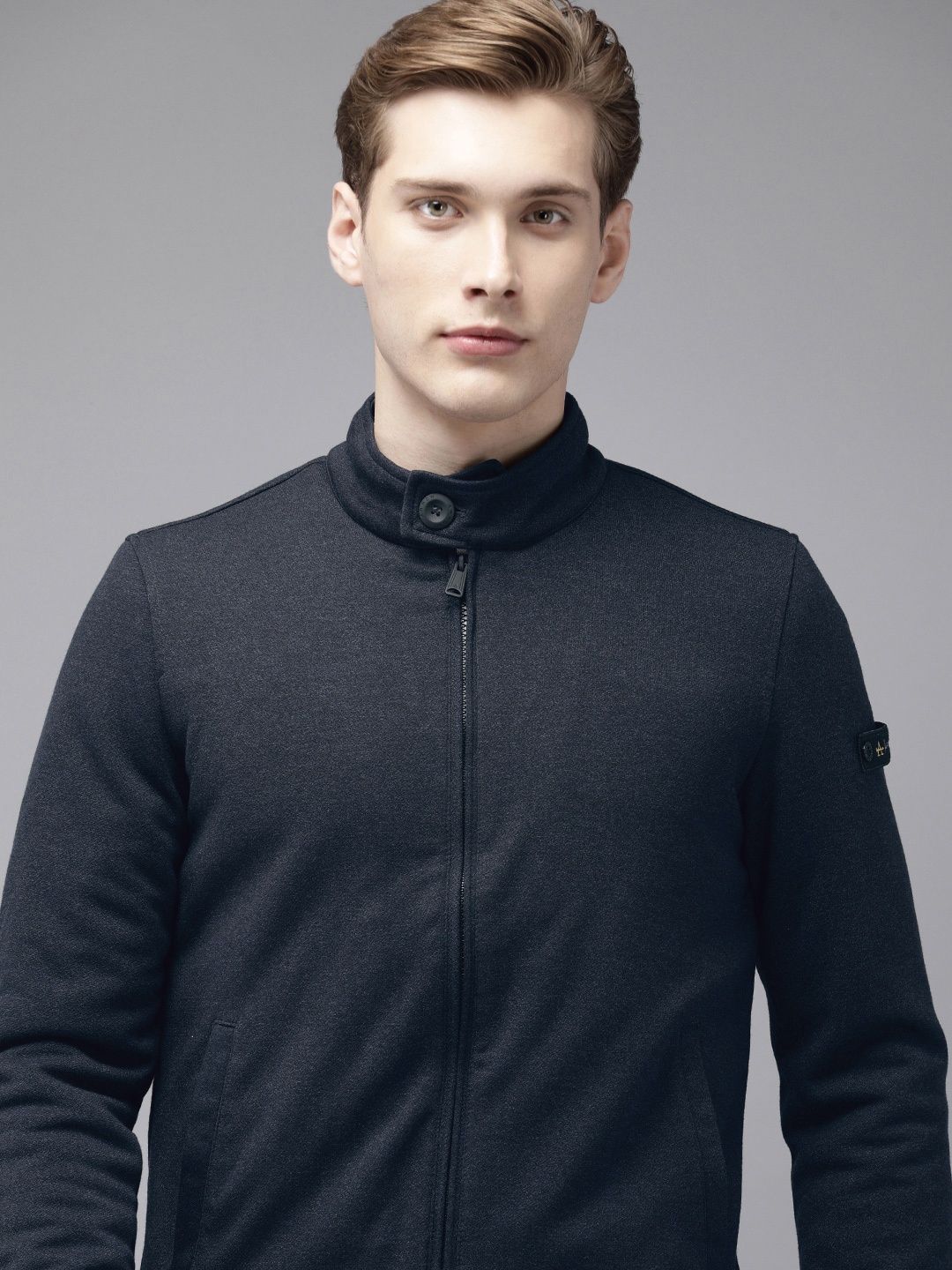 

Arrow Men Solid Tailored Jacket, Navy blue