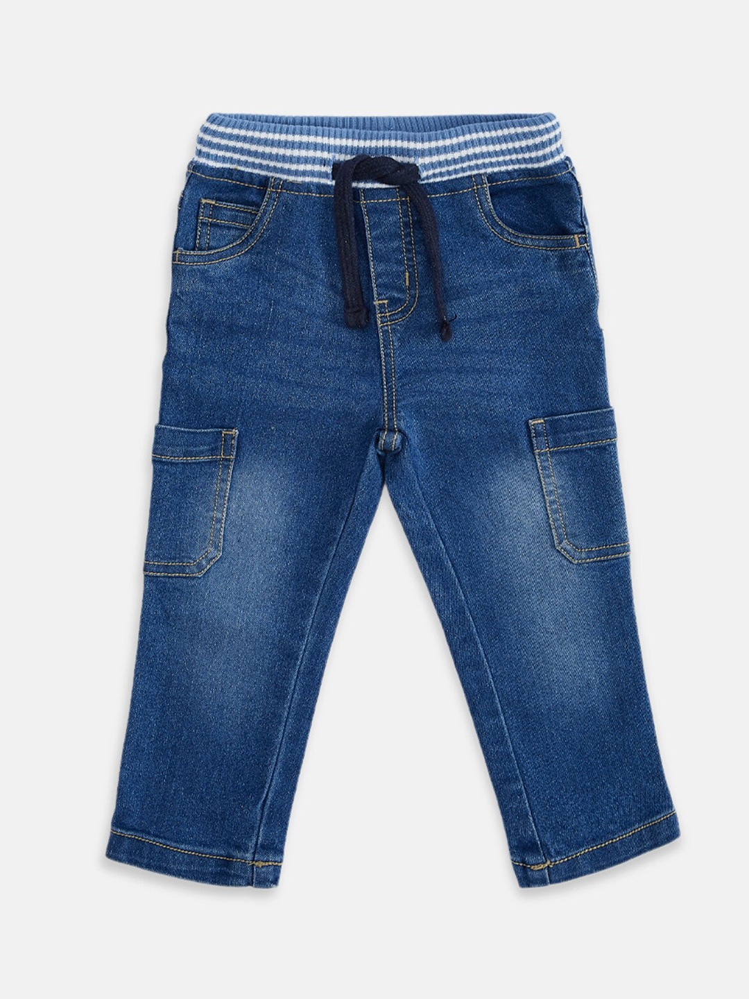 

Pantaloons Baby Boys Blue Light Fade Jeans
