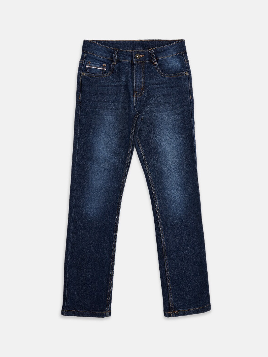 

Pantaloons Junior Boys Blue Tapered Fit Light Fade Jeans
