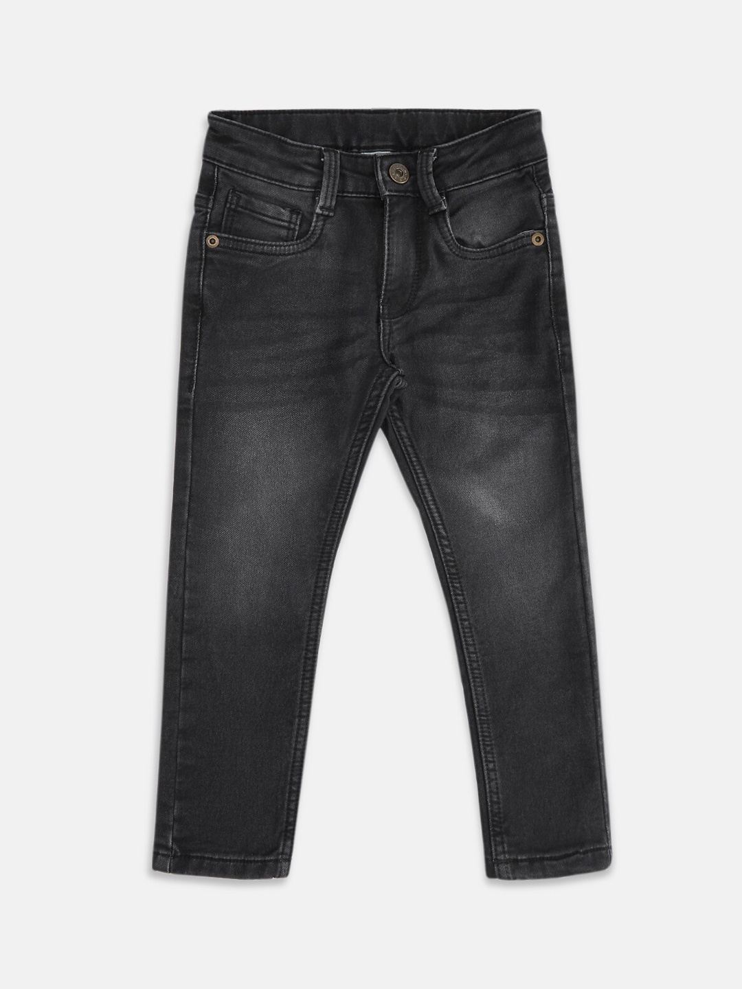 

Pantaloons Junior Boys Black Tapered Fit Light Fade Jeans