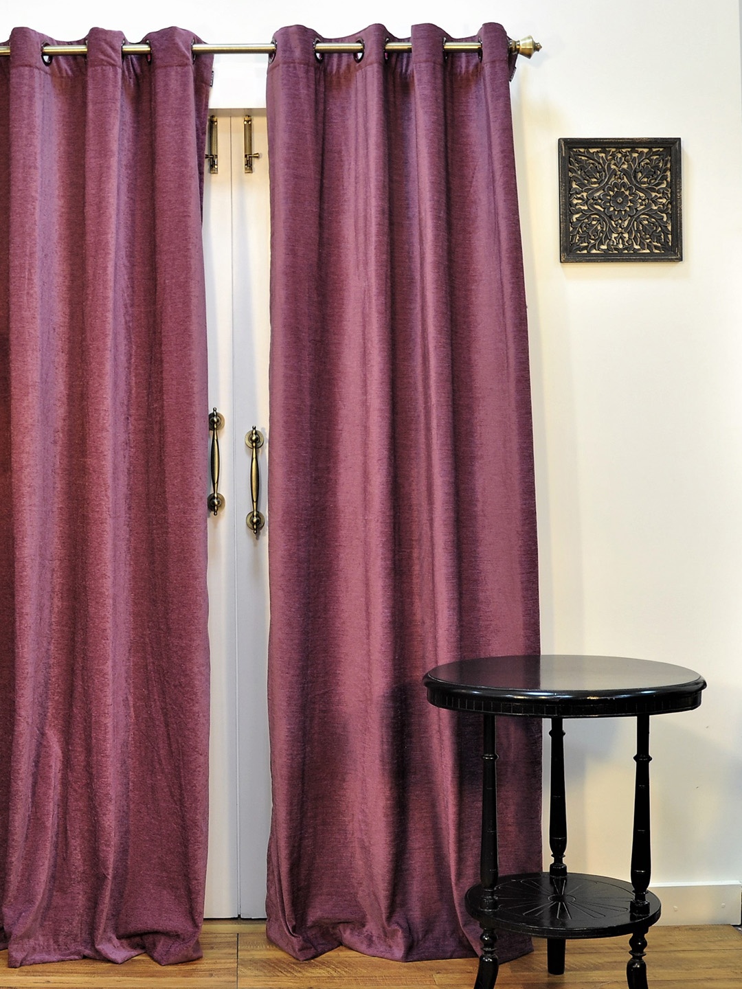 

Ariana Purple Room Darkening Long Door Curtain